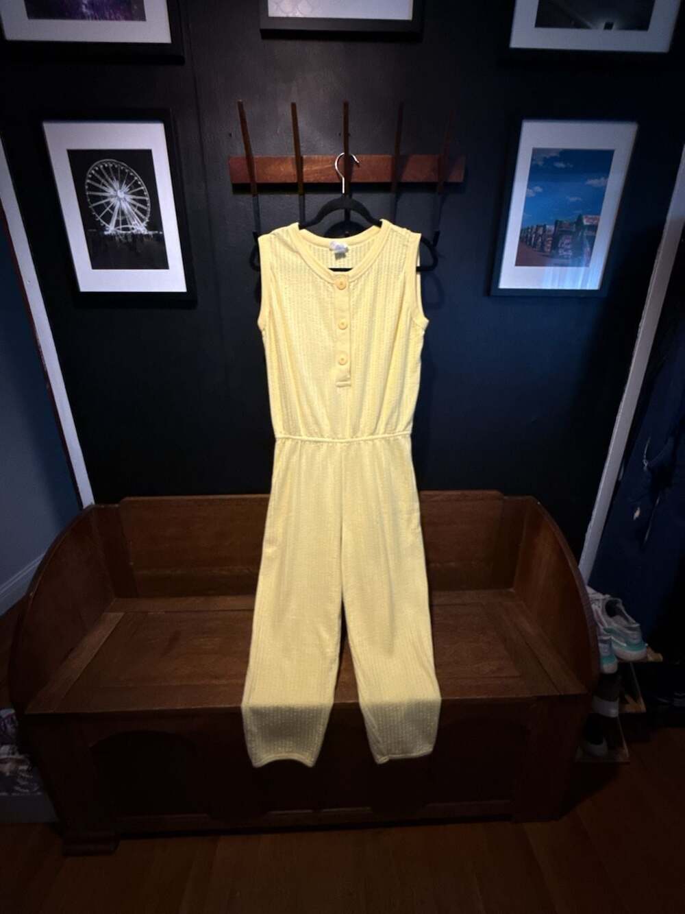 Wear-Abouts A Division of Sirena 70’s Vintage Yellow Sleeveless tonal stripe Kni